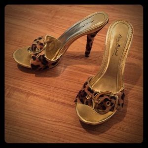 Fuzzy Leopard Print Heels